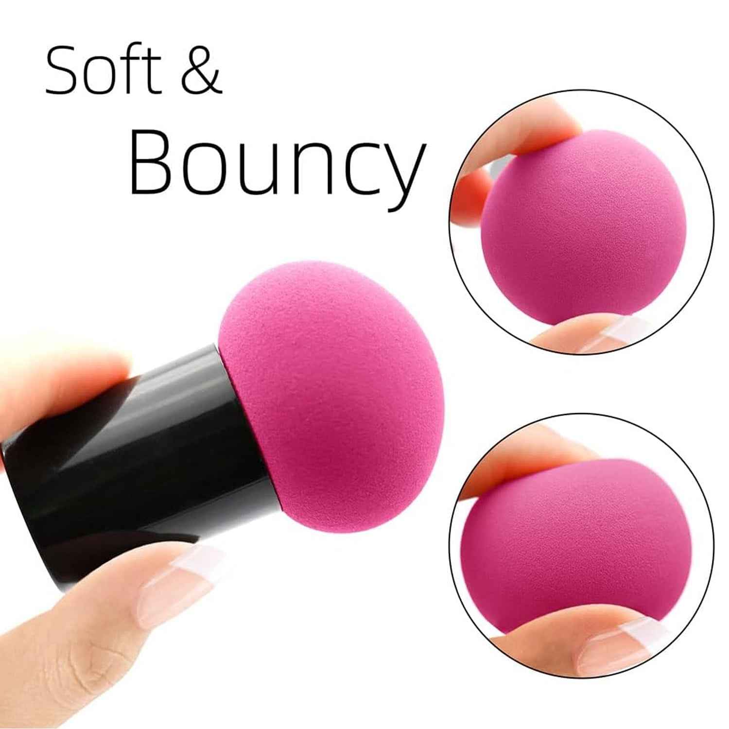 Makeup Sponge Puff with Handle – Ergonomic & Flawless Blending