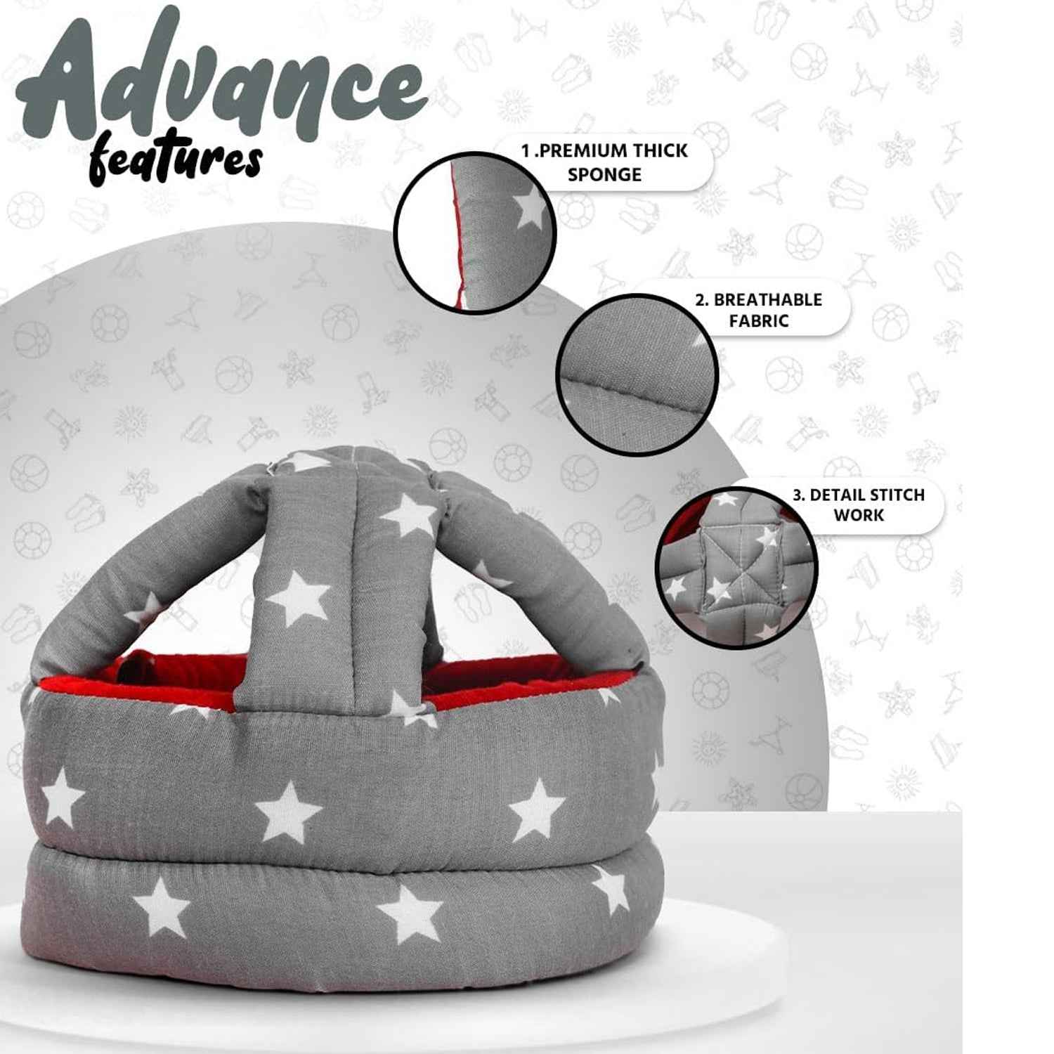 Baby Safety Helmet – Soft Head Protection for Crawling & Walking