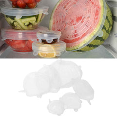 Silicone Food Covers – 6 Pc Reusable Stretch Lids | Tidy Table