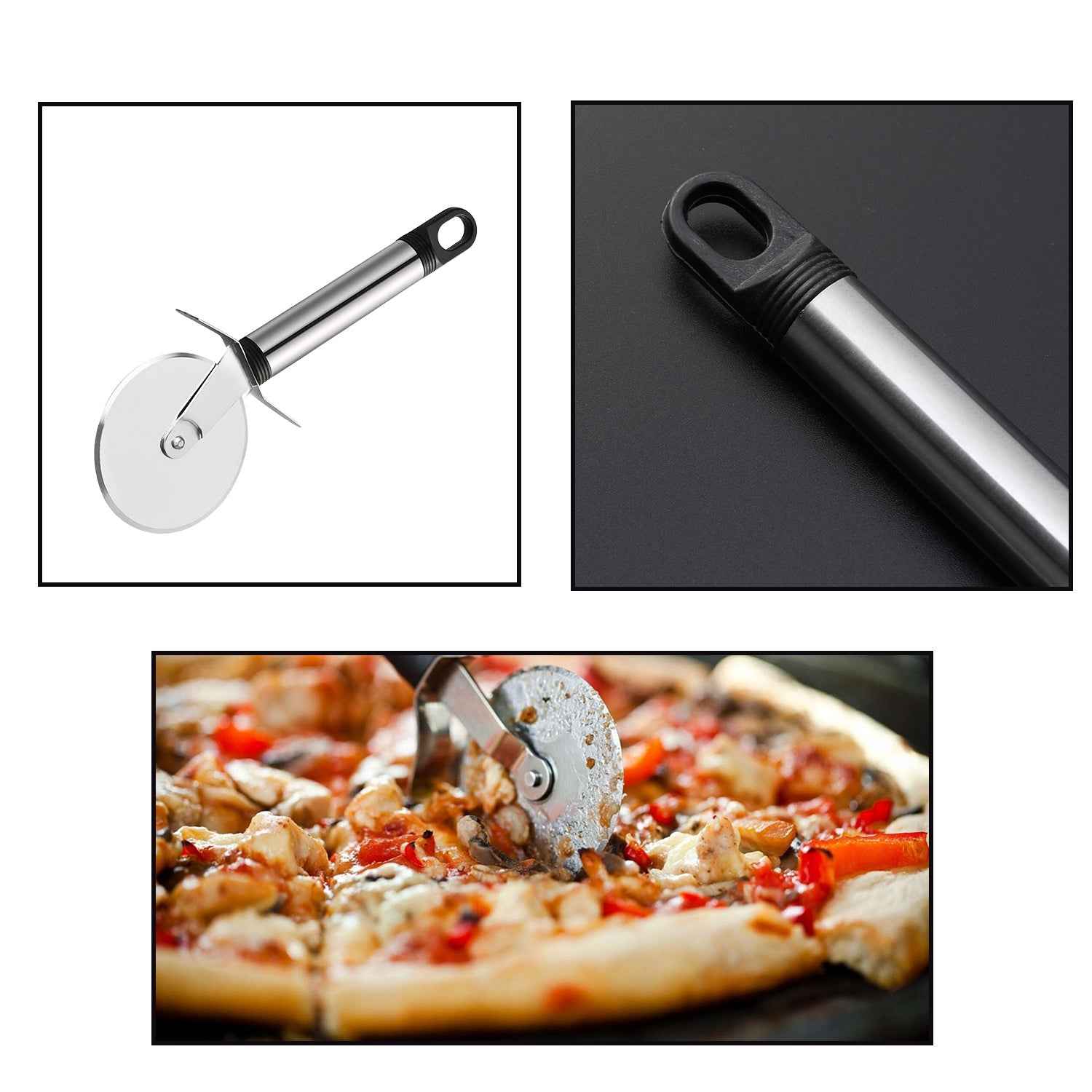 Stainless Steel Pizza Cutter – Sharp Wheel Slicer | Quickslice