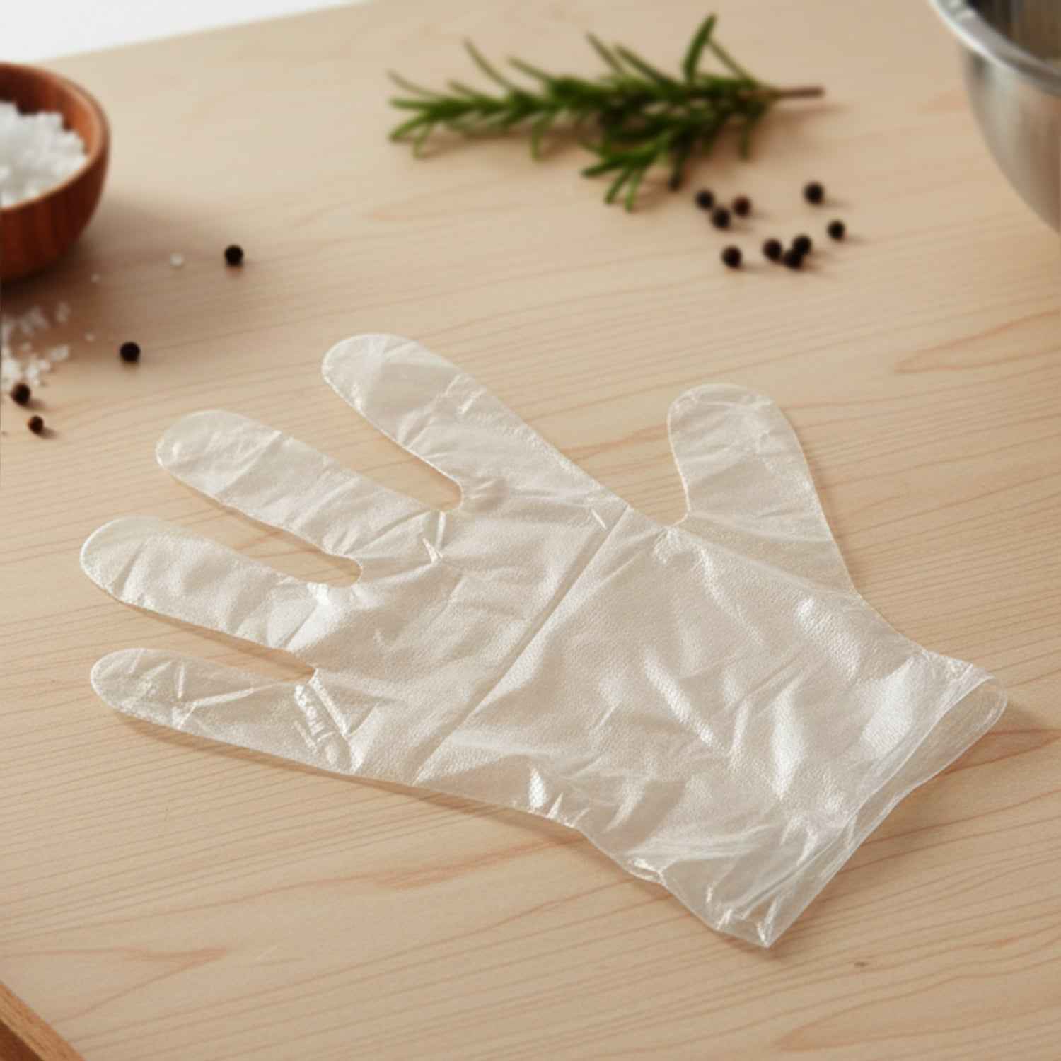 Disposable Plastic Gloves – 100 Pack for Food Safety & Cleaning
