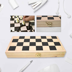 Folding Wooden Chess Set – Portable 30x30cm Board | Boardoria