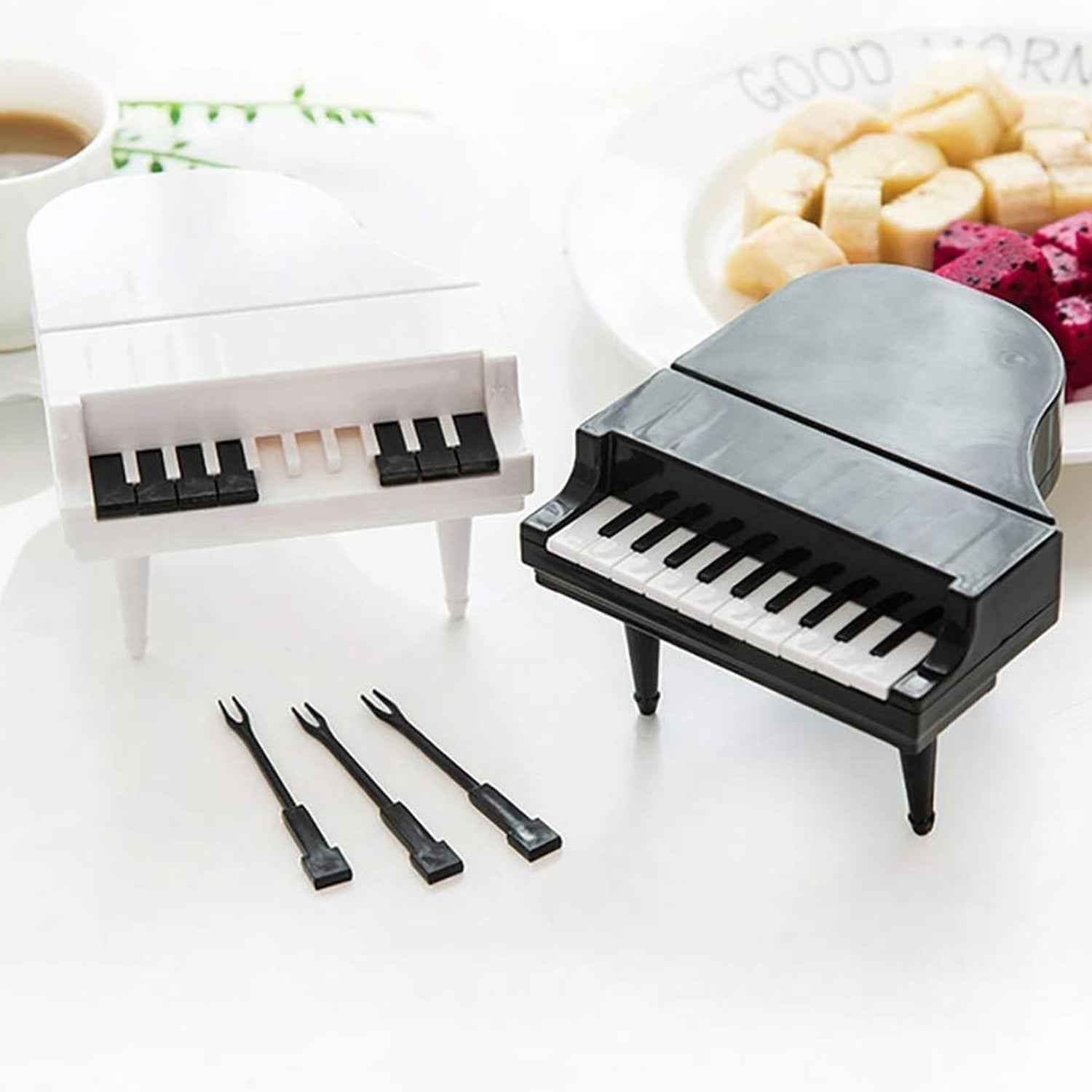 Piano Fruit Forks – 10 Pc Decorative Snack Set | Vastate