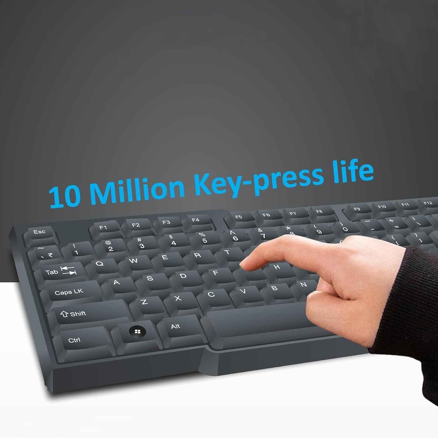 Wired USB Keyboard – Ergonomic 104 Keys for Office & Home | Indo Glow