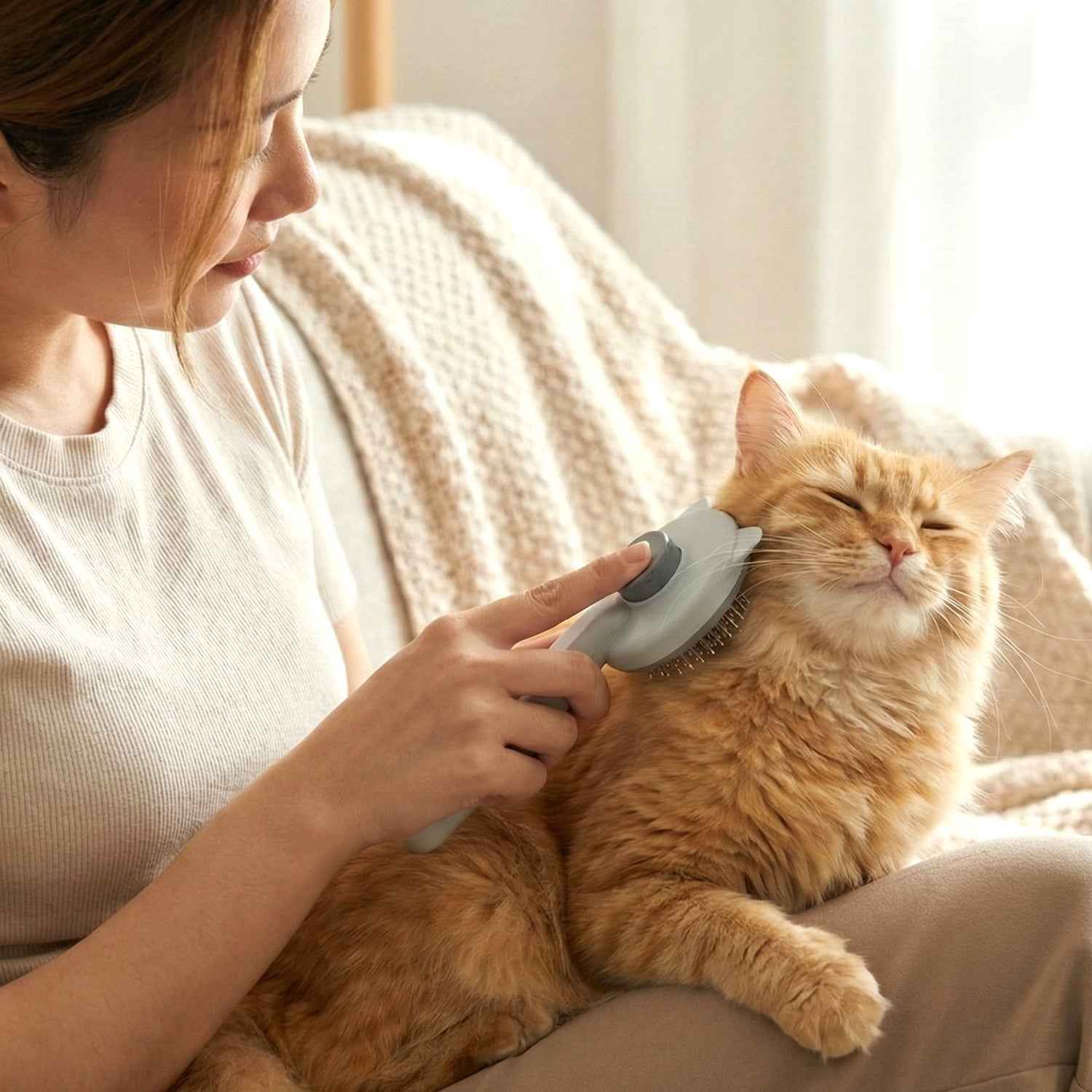 Pet Hair Removal Needle Comb – Gentle Deshedding for Dogs & Cats