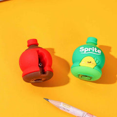 Bottle Shape Pencil Sharpener – 2-in-1 Eraser Set | JubileeJoy