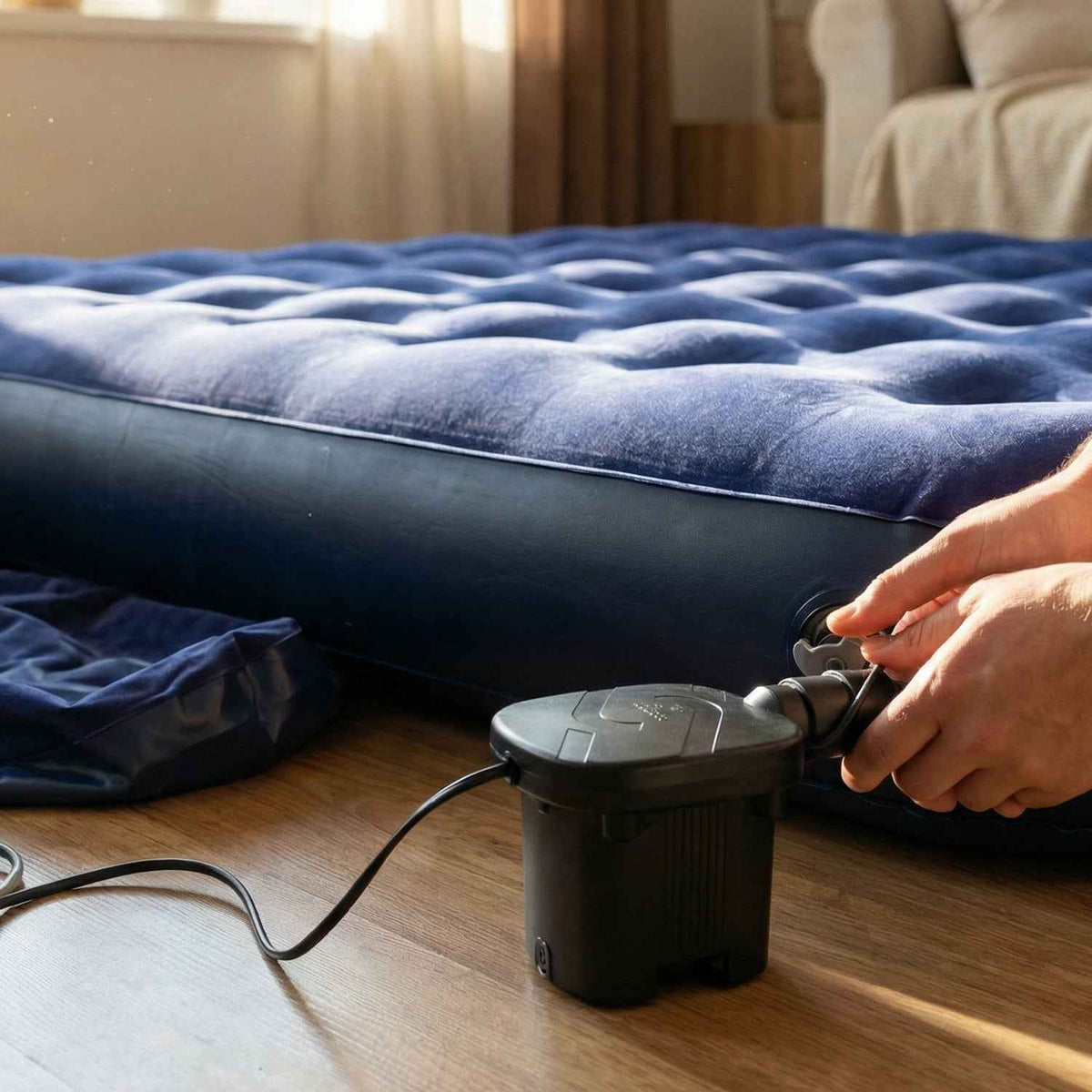 Portable Electric Air Pump – Compact Inflator with Car Adapter