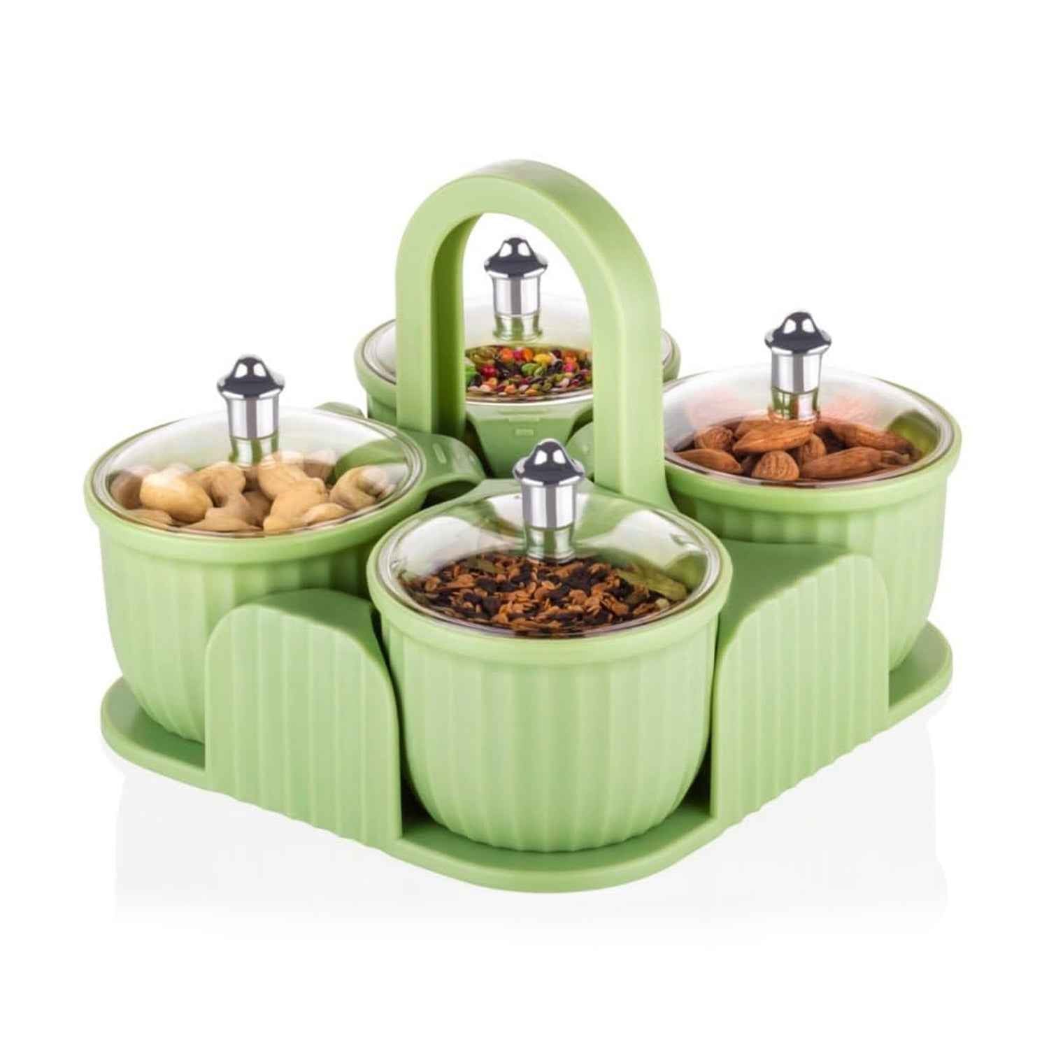 Airtight Plastic Storage Containers – 4-Pc Set for Snacks | Organivo
