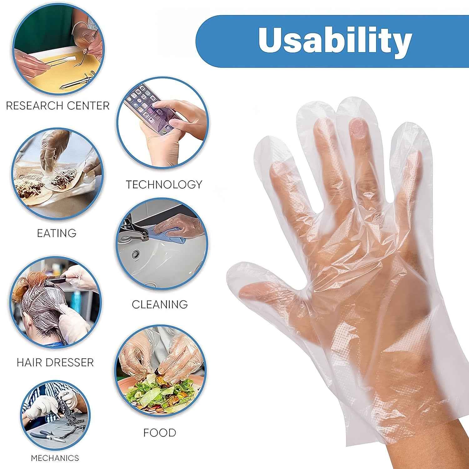 Disposable Eco-Friendly Kitchen Gloves – Free Size 100 Pc Pack