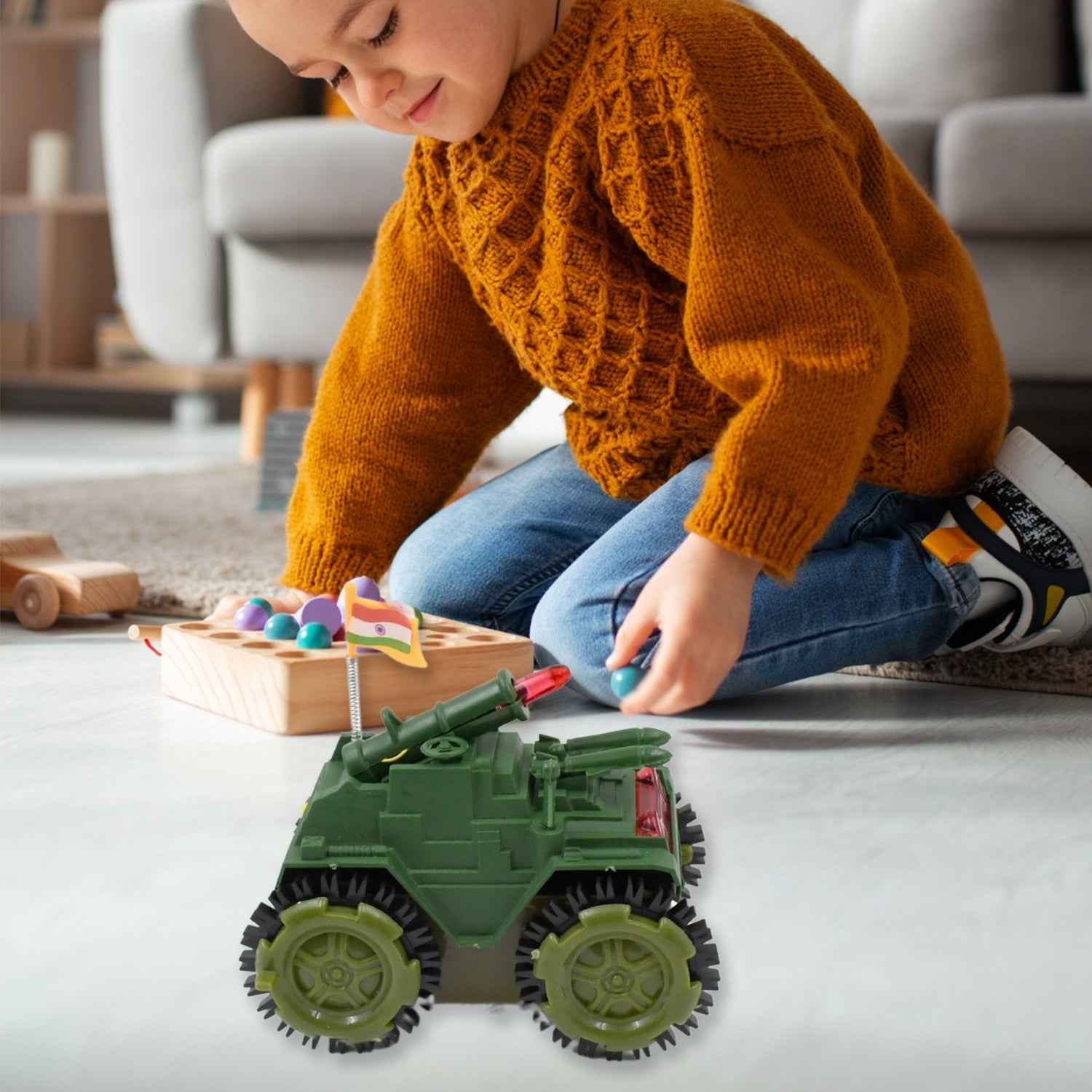Tumbling Tank Toy Car – Lights, Sound & Action | Inventive Play