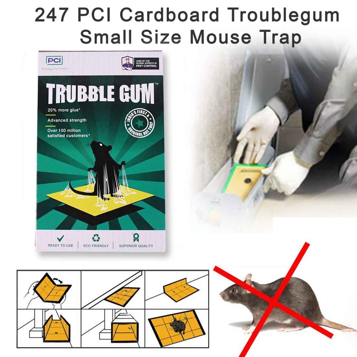 Small Size Cardboard Mouse Trap – Strong Adhesive Glue | Indo Glow