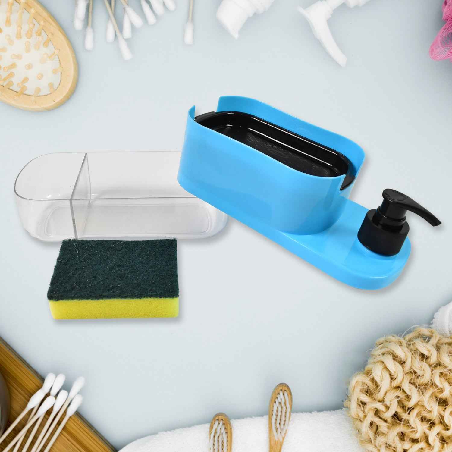 3-in-1 Soap Dispenser – Kitchen & Bathroom Organizer | VelvetBubbles