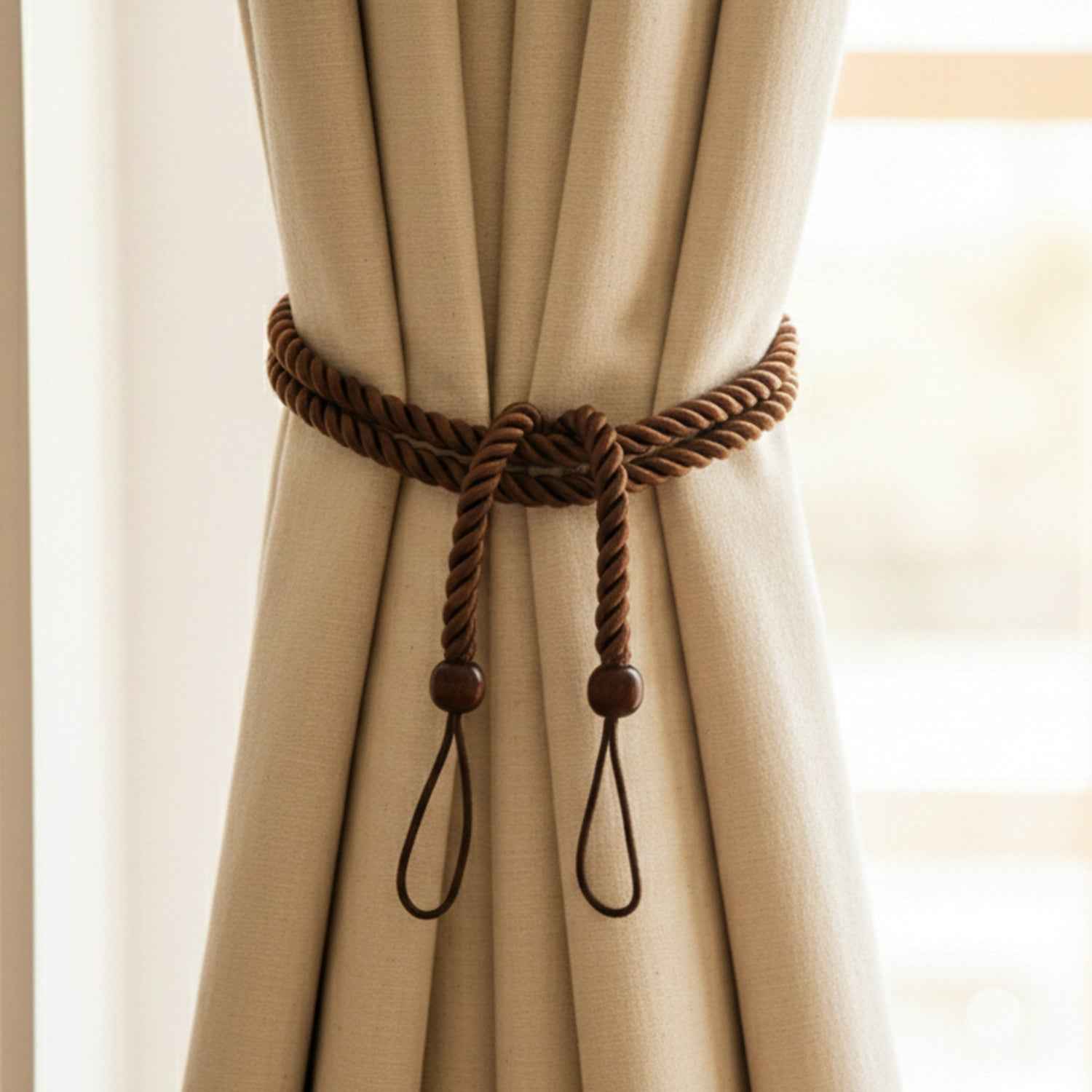 Decorative Curtain Tieback – Elegant Floral Beaded Rope