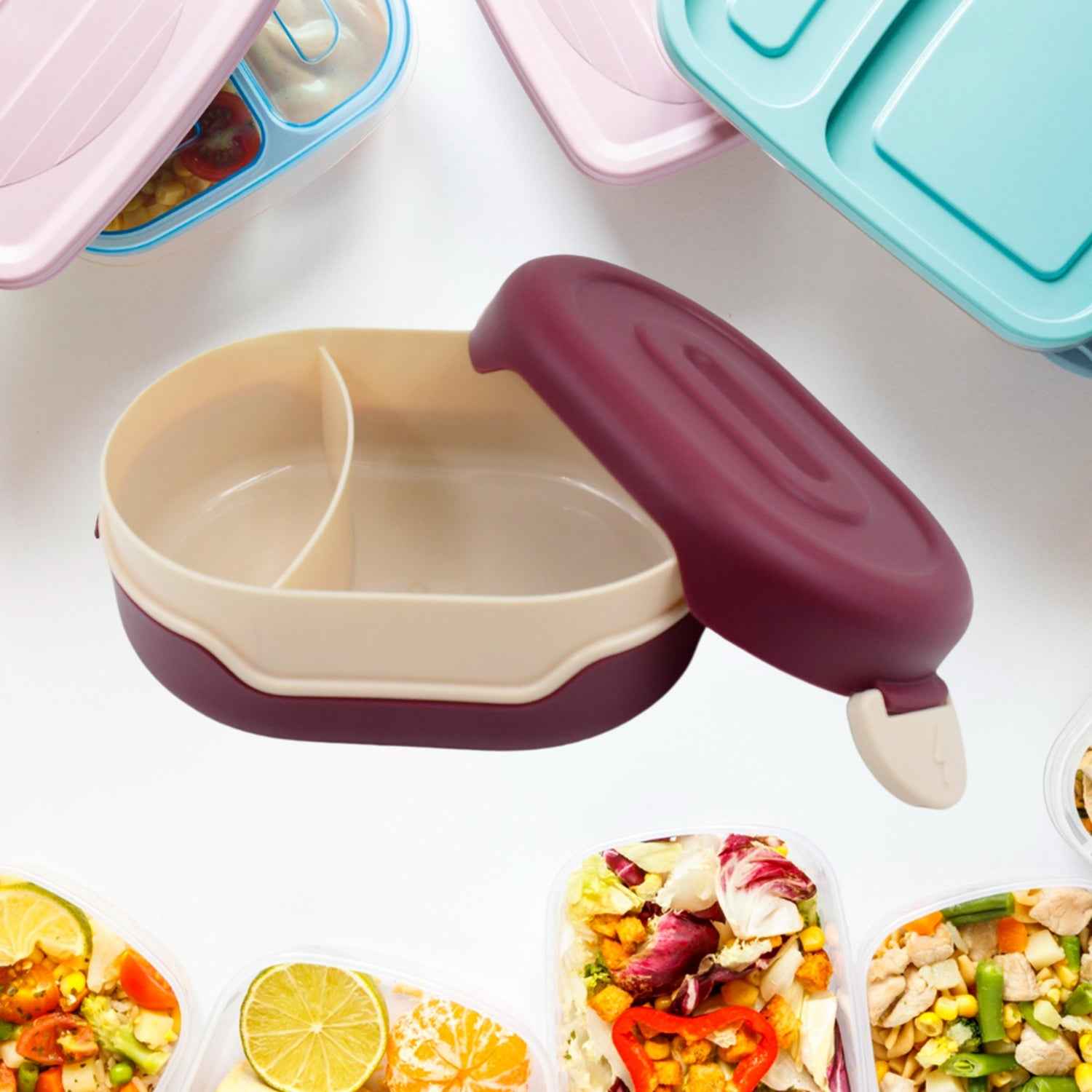 Airtight Tiffin Box – 2 Compartment Food Grade | Lunchie Bunchie