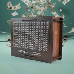 Wooden Piggy Bank Money Box – Motivational Savings Box for Kids