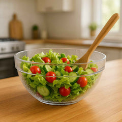 Idli Mixing Bowl – Transparent Textured Plastic, Spill-Resistant