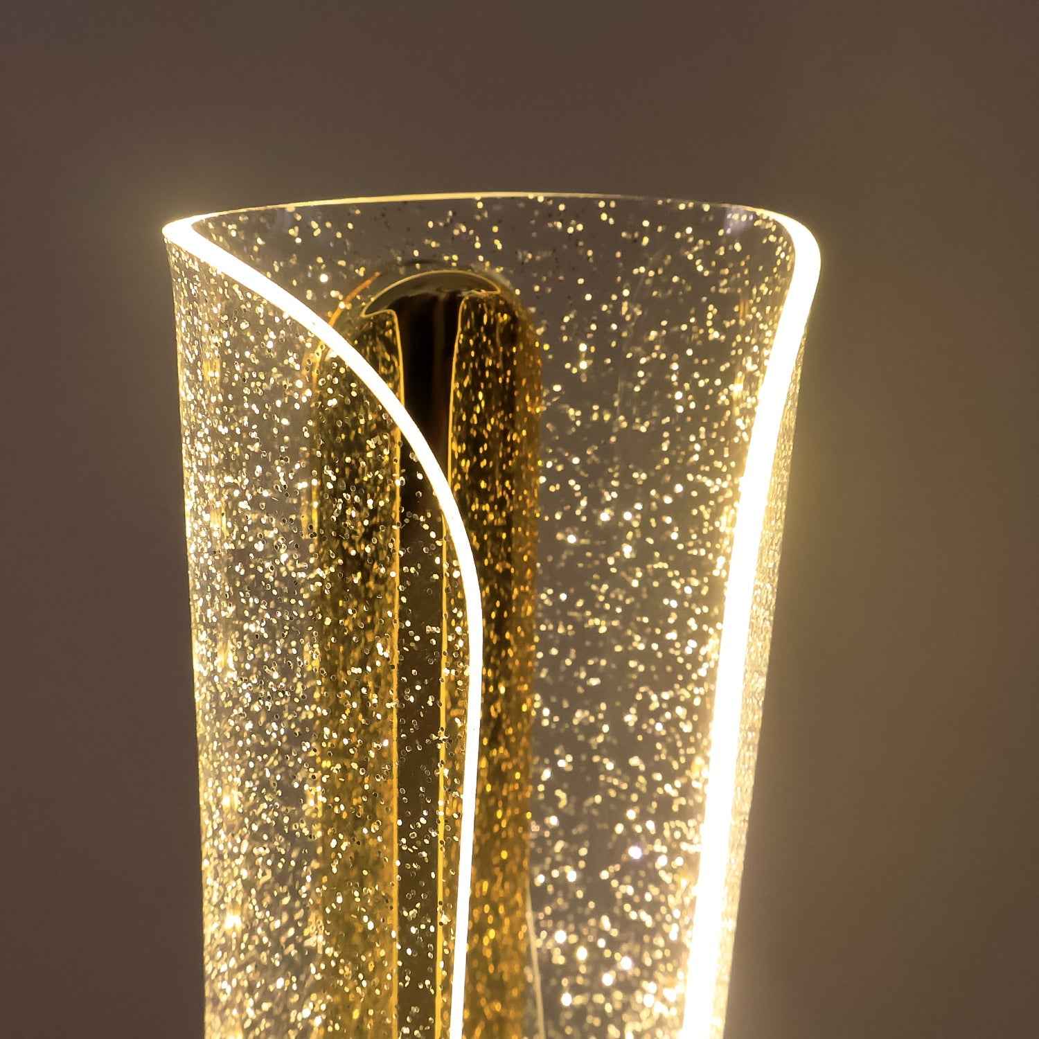 Crystal Table Lamp – Tall Cylindrical LED with USB Charging