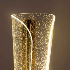 Crystal Table Lamp – Tall Cylindrical LED with USB Charging