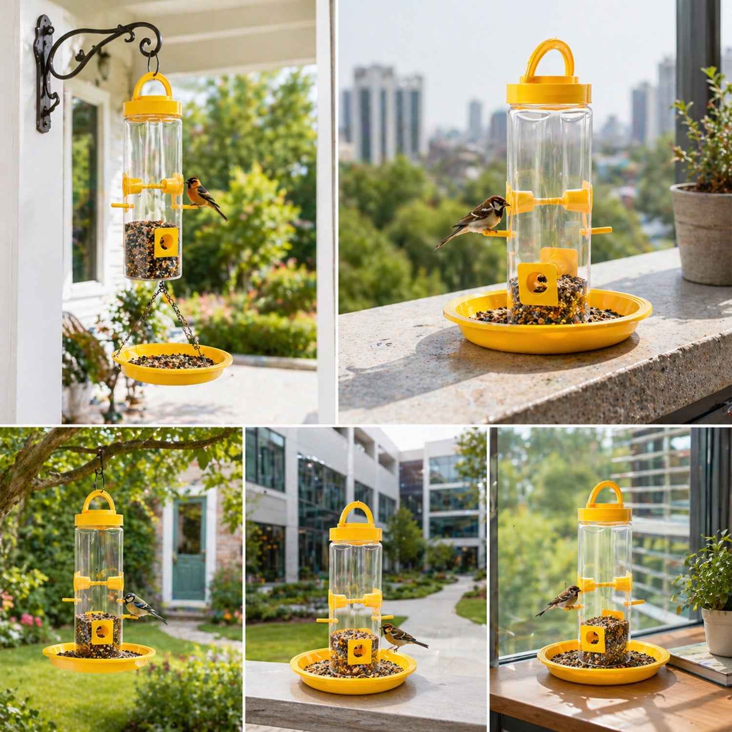 Hanging Bird Feeder Ð Multi-Port Design for Garden & Balcony