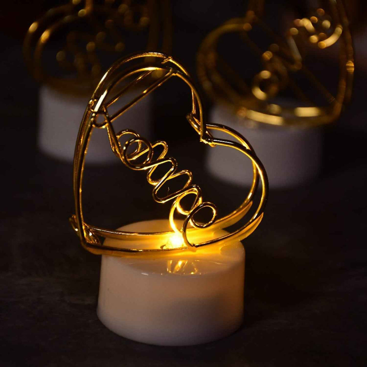Flameless Heart Candles – 12 Pc Multicolor LED Set | Styleva