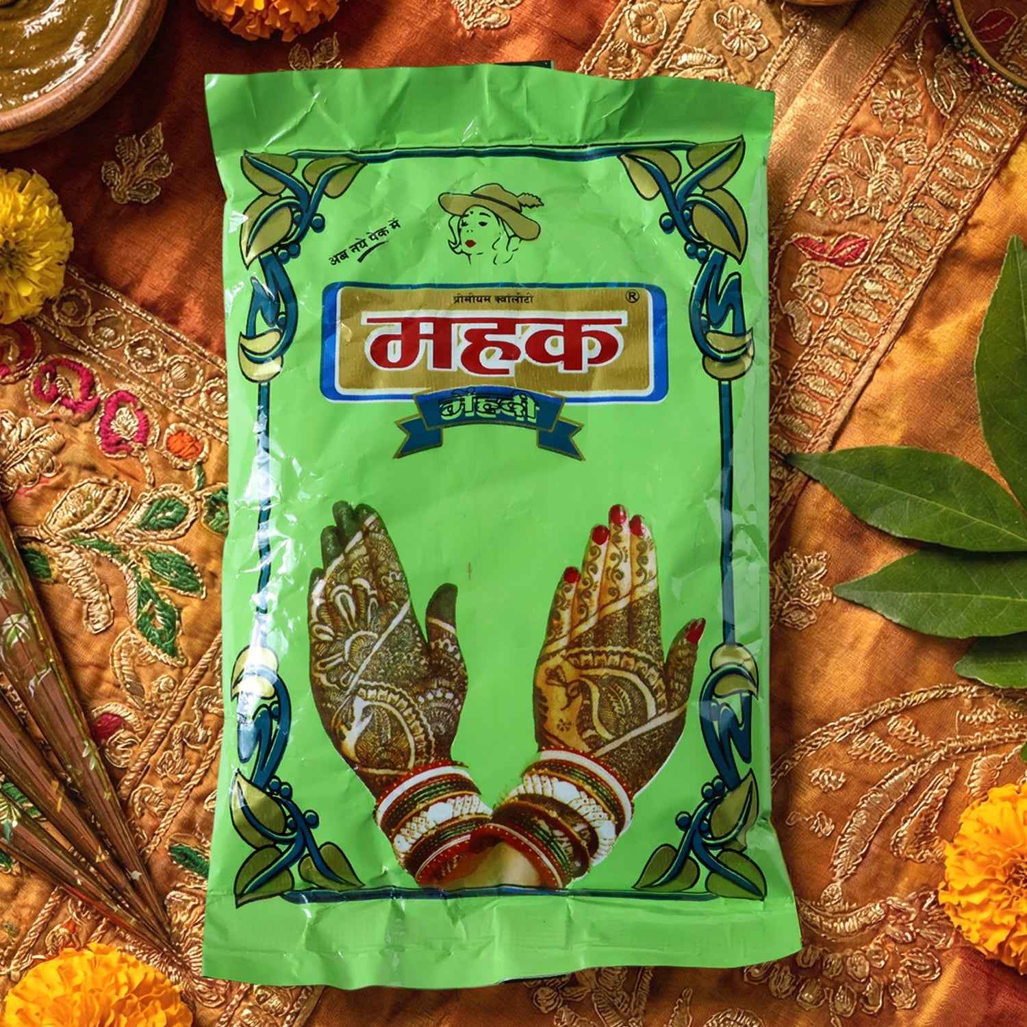 Herbal Mehndi Powder – Natural Henna for Rich Body Art (80g)