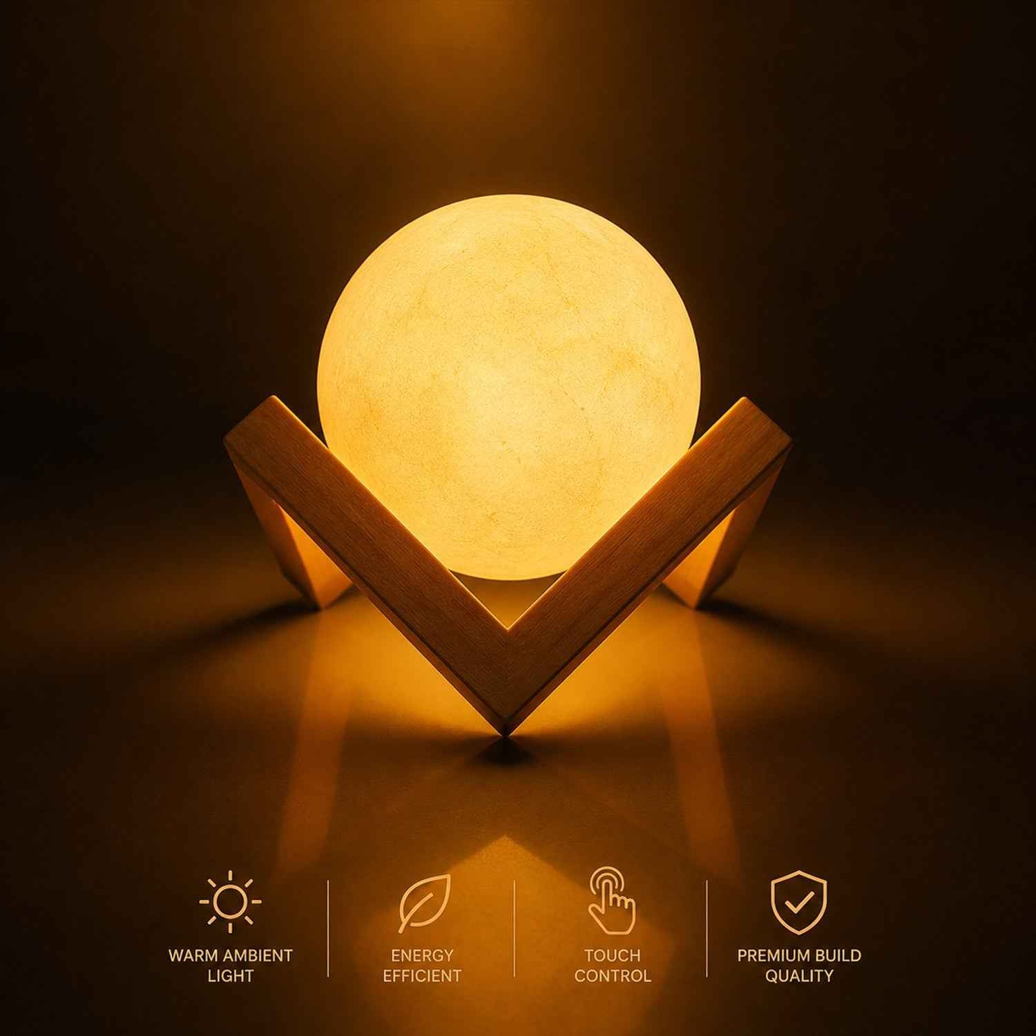Rechargeable LED Moon Lamp Ð Soothing Ambient Light for Home