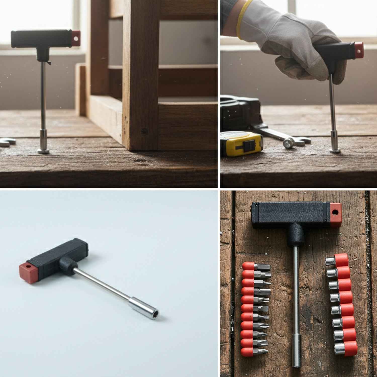 T Handle Screwdriver Set – 20-in-1 Interchangeable Heads Kit