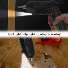 Cordless Electric Screwdriver – 48-Pc Bit Set & LED | BoltForce