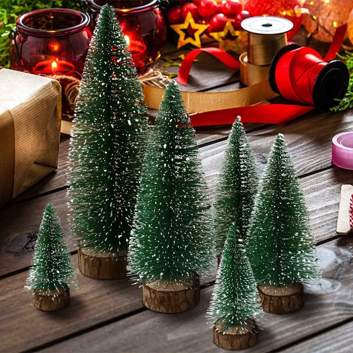 Mini Artificial Christmas Tree with Snow Effect – Compact Festive Decor