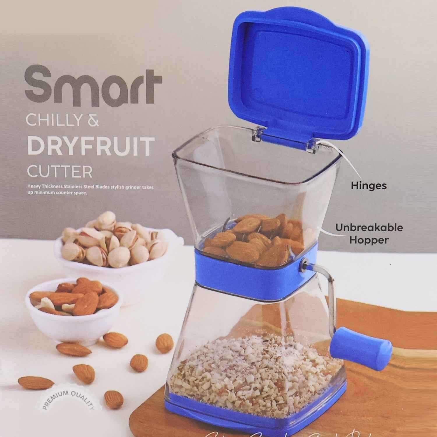 Manual Vegetable Cutter – Sharp Blades & Locking Lid