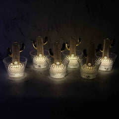 LED Flameless Decorative Candles – Cactus Design, Warm White Glow