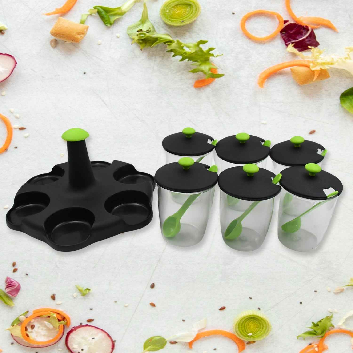 Revolving Spice Rack – 6-Piece Masala Container Set | Miracle