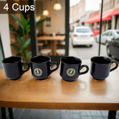 Ceramic Tea Cup Set – 8-Piece with Leaf Serving Bowls | A One