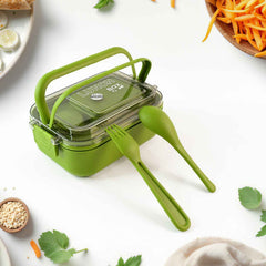 Open Magic lunch box displaying separate food compartments to prevent mixing
