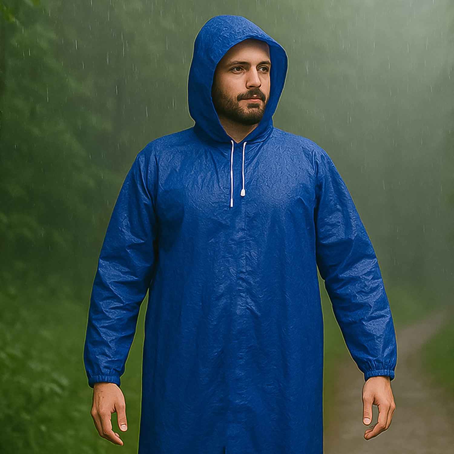 Waterproof Hooded Raincoat for Men – Durable & Lightweight