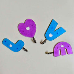 Self Adhesive Hooks – Love Shape Wall Organizers for Home | Indo Glow