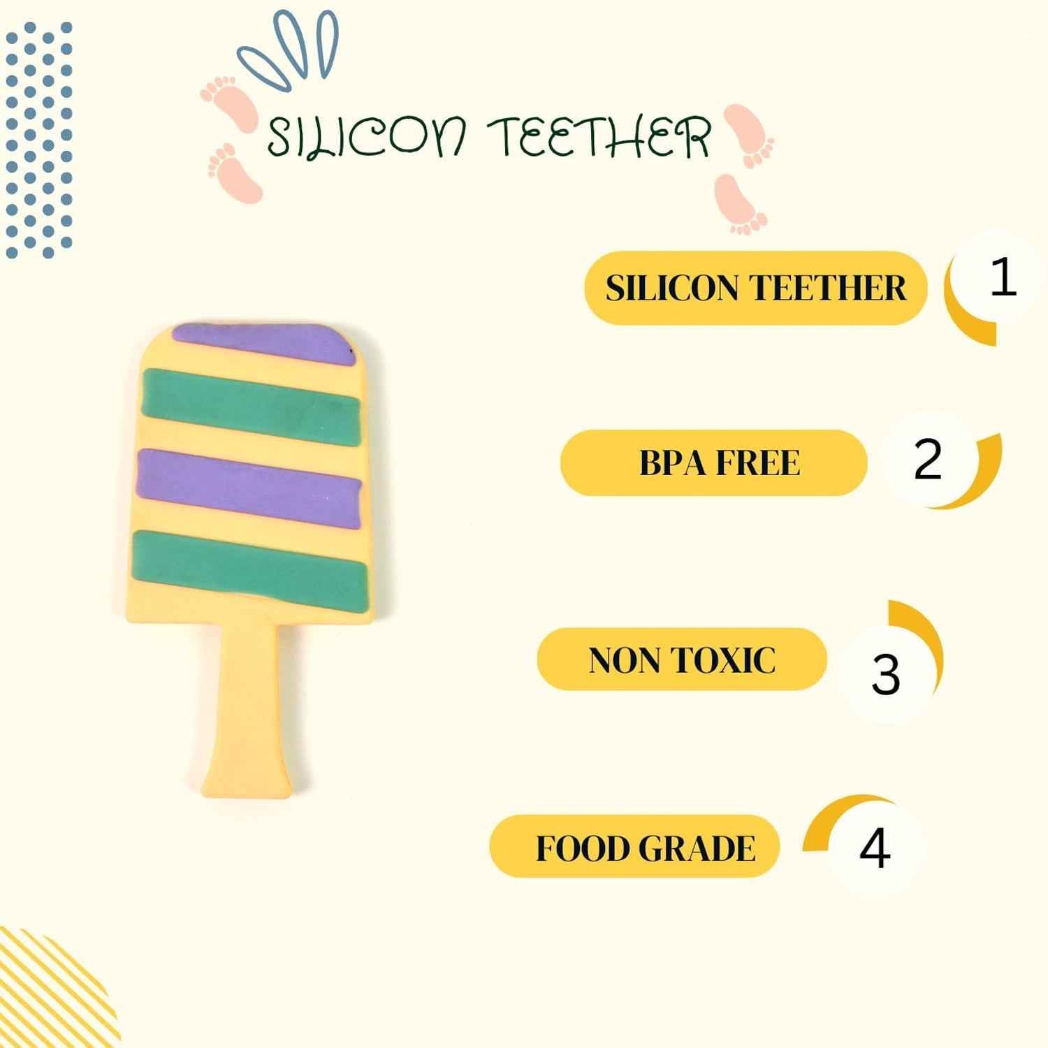 Silicone Baby Teether – Soft, BPA-Free Candy Shape | Babyova
