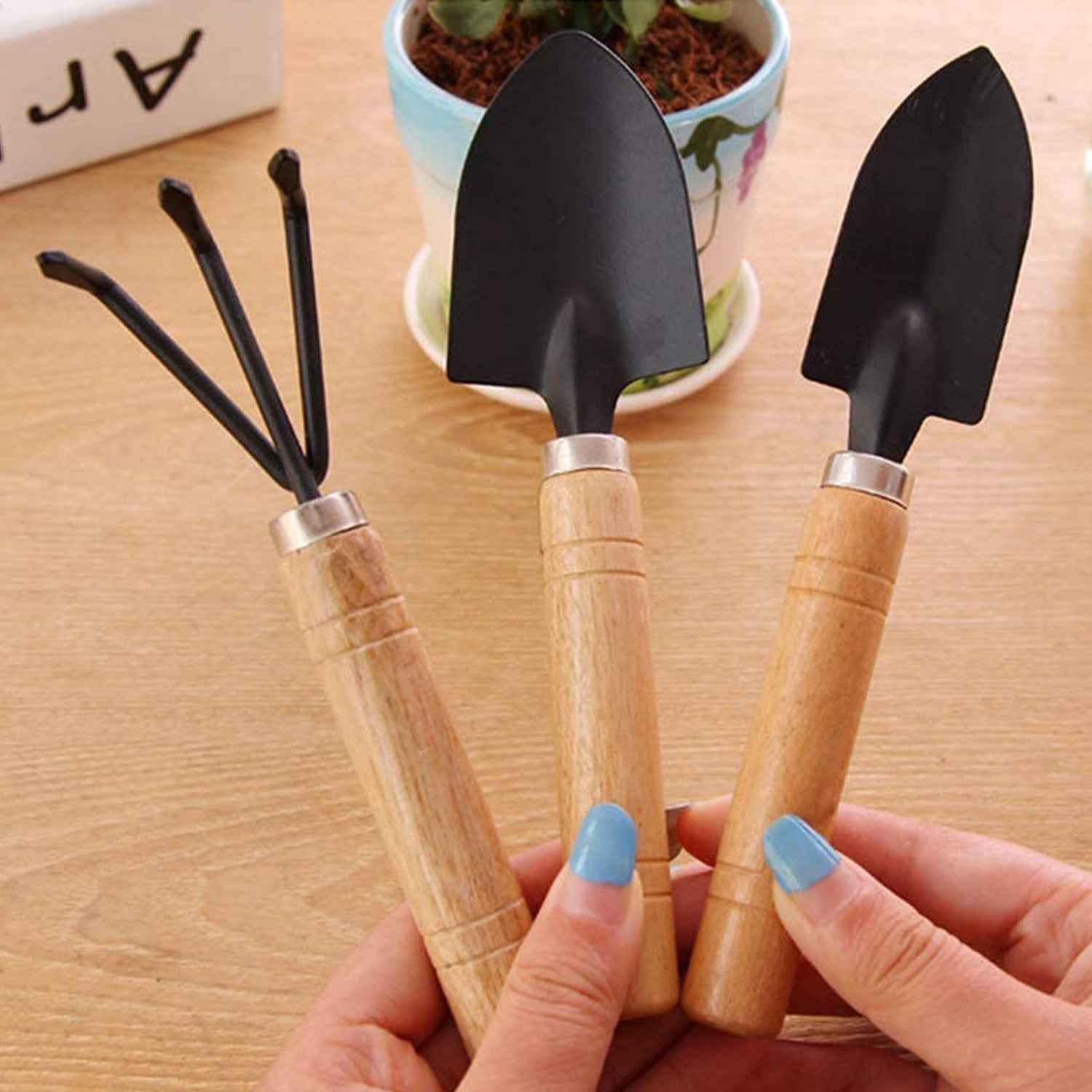 Garden Tool Set – 3-Piece Hand Cultivator, Trowel & Fork | XcelCraft