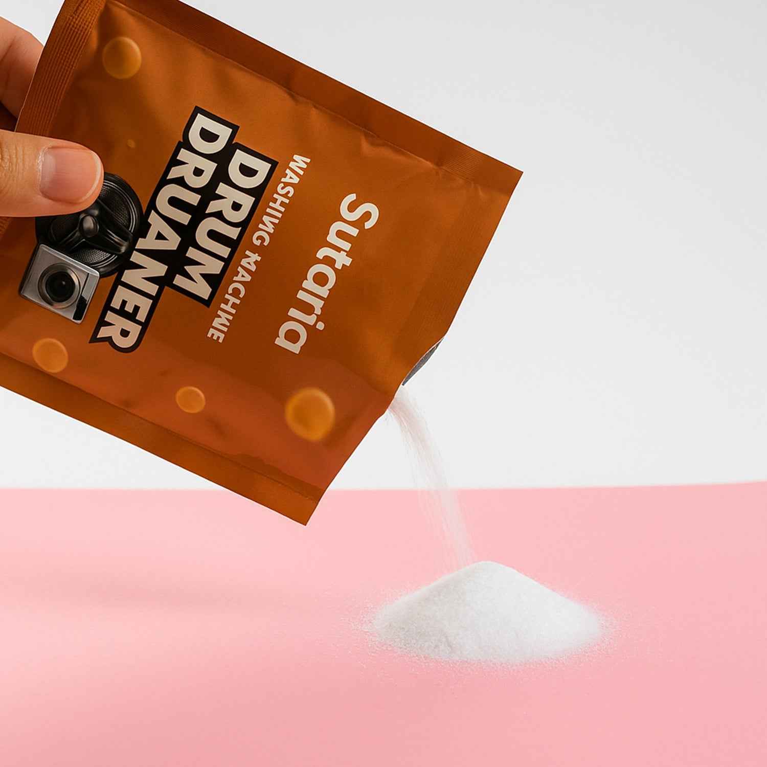 Sanitized washing machine drum cleaner powder for hygienic maintenance