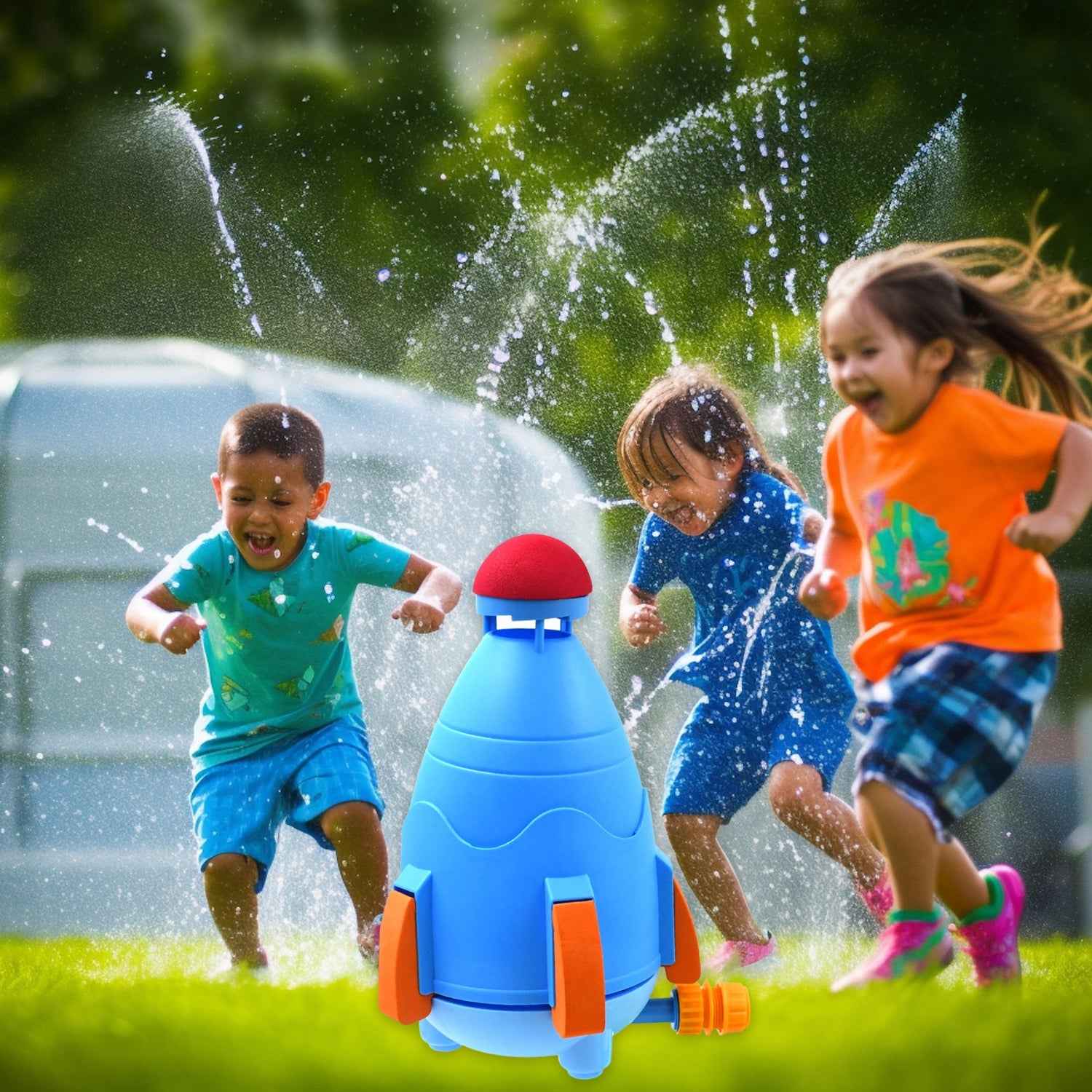 Water Rocket Sprinkler – 360° Rotating Fun for Kids | Puzzle Vista