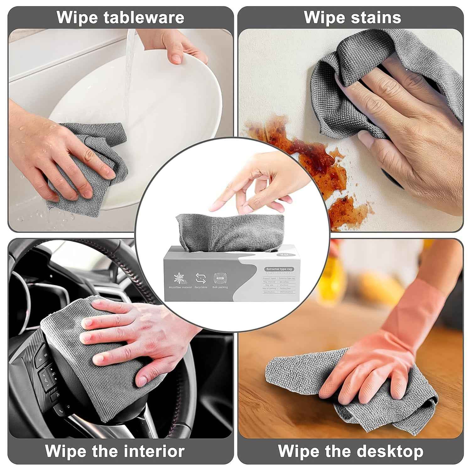 Magic Wipe Cleaning Cloths – Thick, Absorbent & Multi-Purpose (20 Pc)