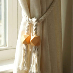 Magnetic Curtain Tieback – Elegant Braided Rope & Easy Hold