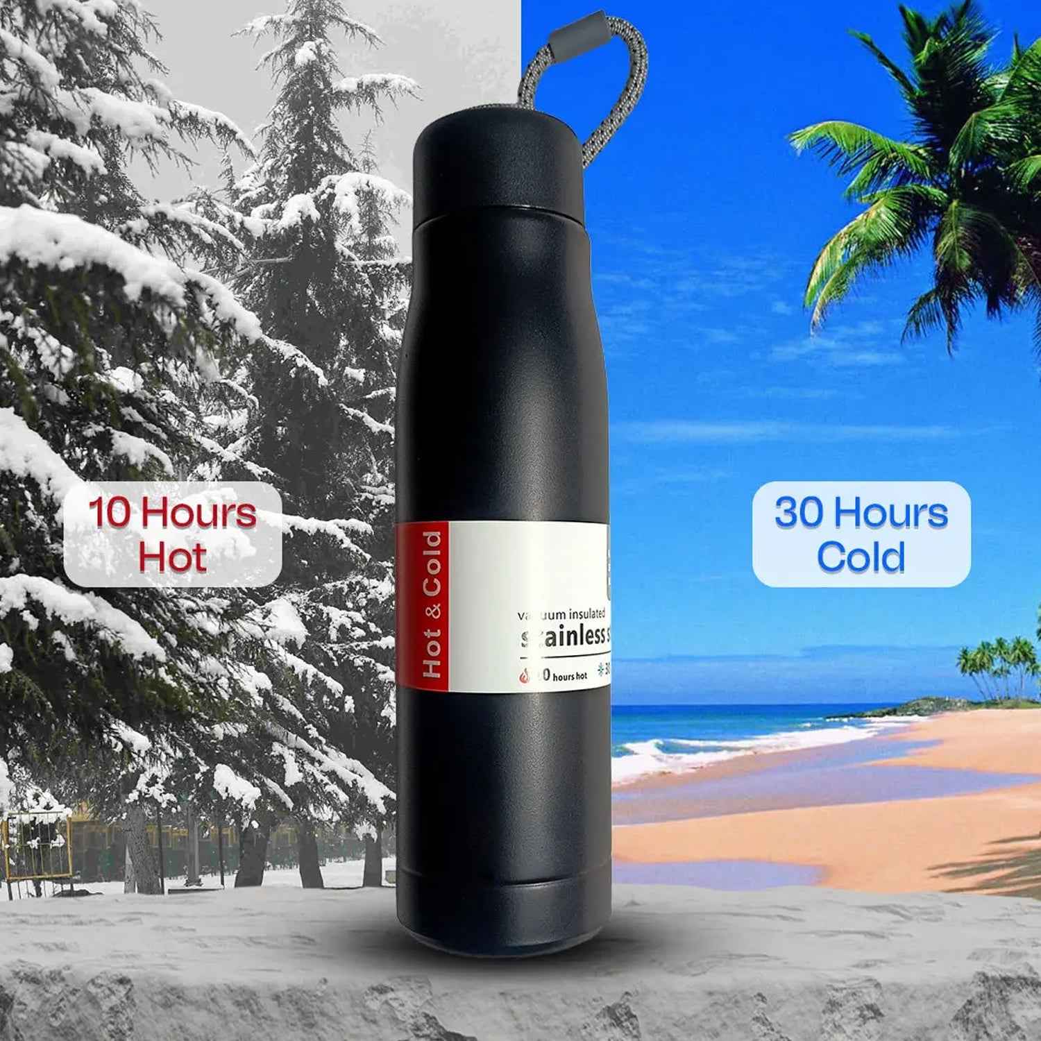 ThermoFlow vacuum insulated water bottle for stable temperature controlling use