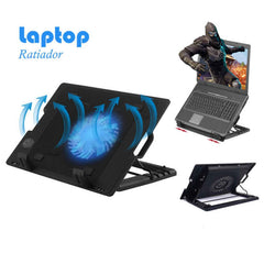 Laptop Cooling Pad – Adjustable Stand, Dual Fan | Indo Glow