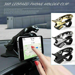 Car Phone Holder – Leopard Design, 360° Rotation Clip | PHOBIA