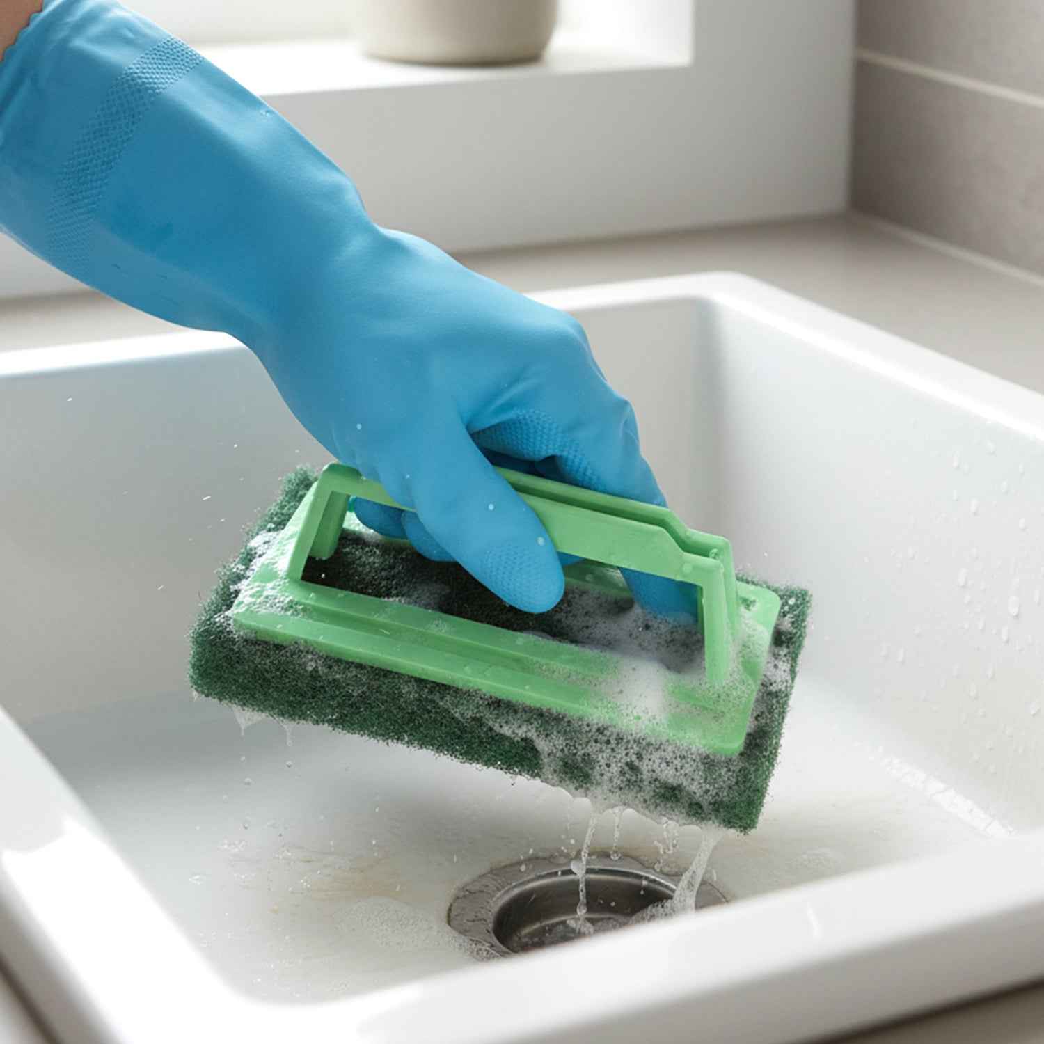 Tile Cleaning Scrubber Brush – Tough Stain Removal | Velvet Wipe