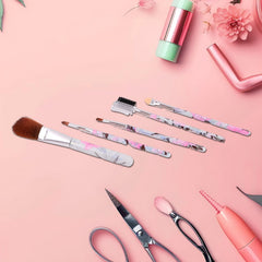 Decorative floral makeup brushes perfect for precise cosmetic application