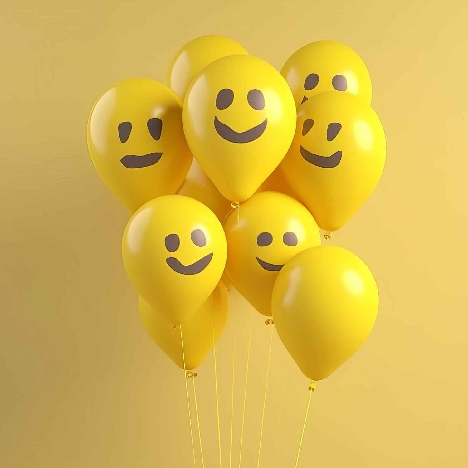 Smiley Balloons – 20 Pcs Latex for Birthday Parties | Play & Move