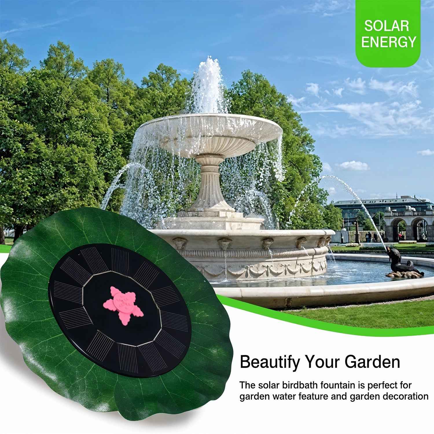 Solar Floating Water Fountain Pump – Eco-Friendly Garden Decor