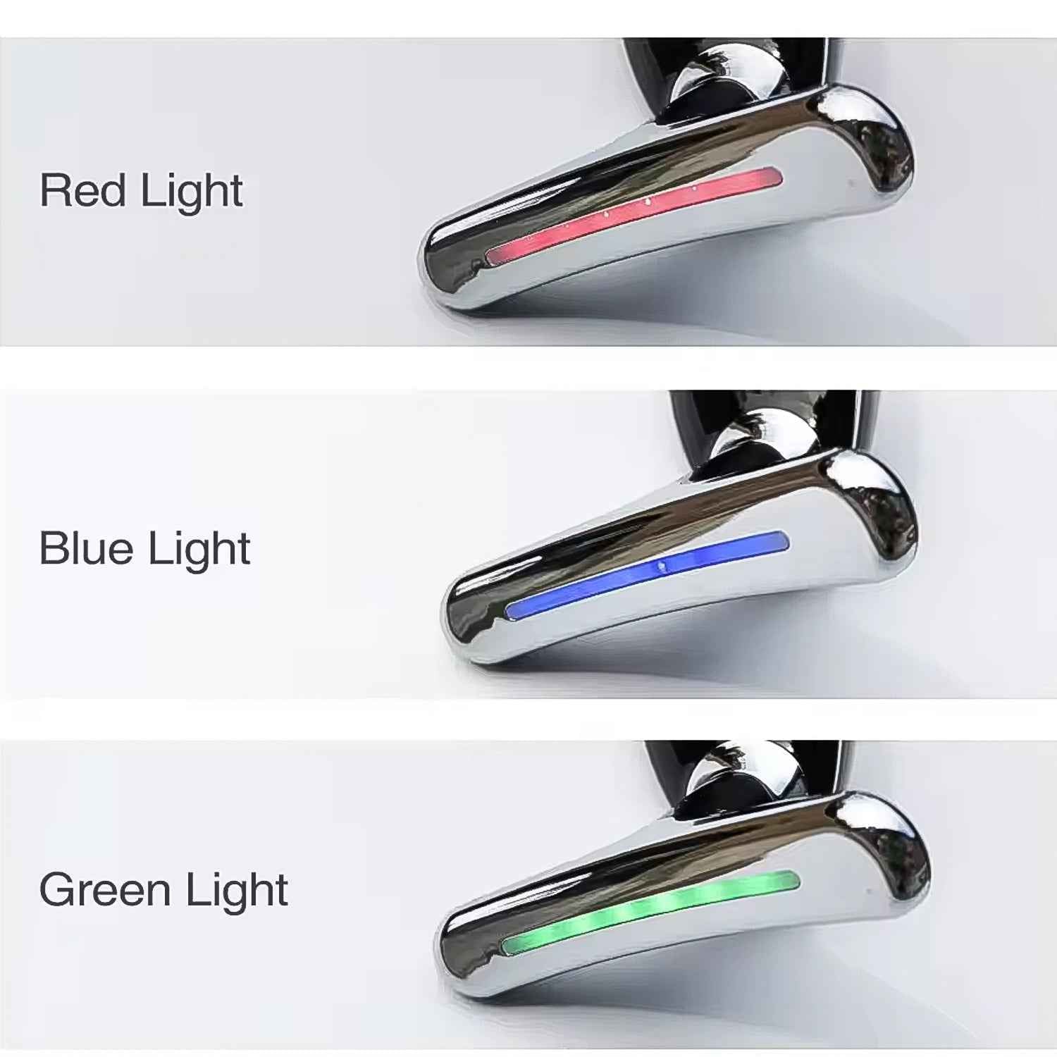 Close-up of the Neck Face Massager head with indicator lights for different modes.
